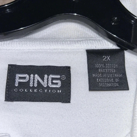 PING COLLECTION golf polo white shirt ! 100 cotton ! Schneider electric - Picture 8 of 11